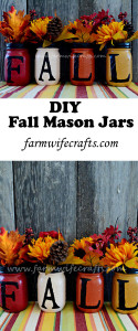 The perfect fall craft that uses mason jars. Will look great on any mantle or anywhere in the house.
