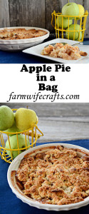 An apple pie that is baked in a bag, so the amazing flavors are sealed in the pie.