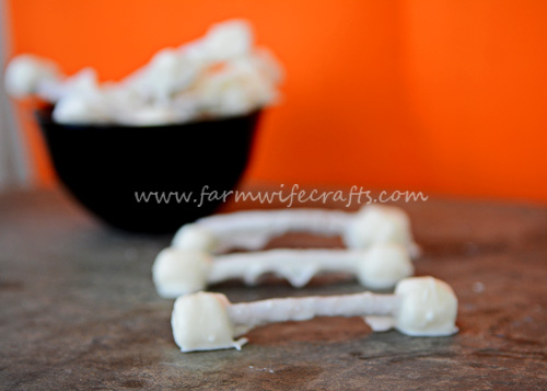 candy skeleton bones are a fun treat for trick-or-treaters.