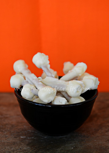 candy skeleton bones are a fun treat for trick-or-treaters.