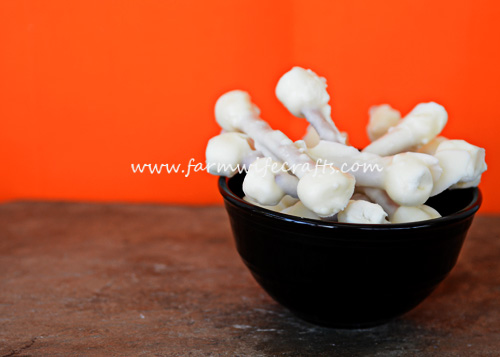 candy skeleton bones are a fun treat for trick-or-treaters.