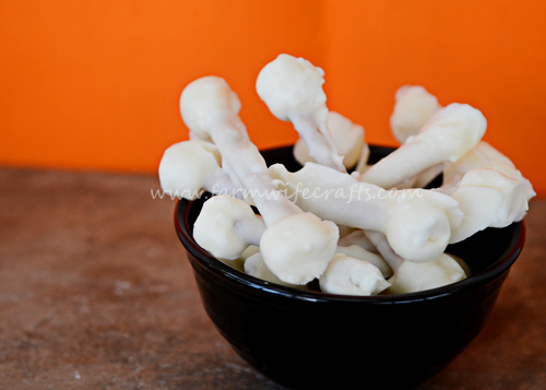 candy skeleton bones are a fun treat for trick-or-treaters.