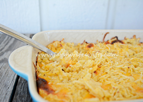 These cheesy potatoes are a quick and easy side dish that goes with almost every meal.