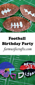 Football party craft and game ideas. Perfect for kids of all ages.