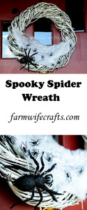 This spooky wreath will look great hanging on your door for your next halloween party.