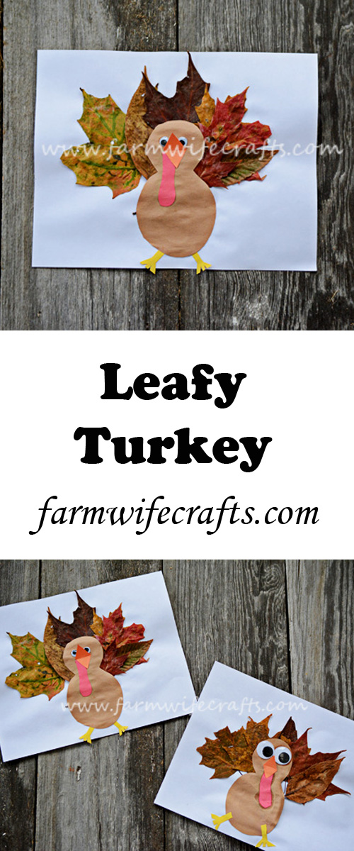 Let the kids explore nature by finding the perfect leaves for this Leafy Turkey. A great Thanksgiving craft.