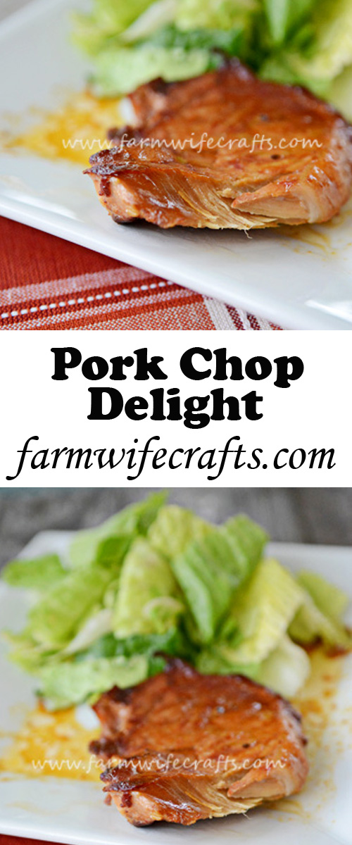 This pork chop delight recipe from Gooseberry Patch is only 4 ingredients and will please your family. It can even be made in the crockpot.