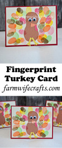 This Fingerprint Turkey card will put a smile on anyone's face this Thanksgiving.