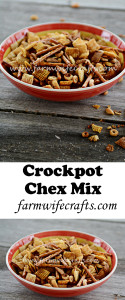 The same old traditional holiday Chex Mix only made in the crockpot. So easy.