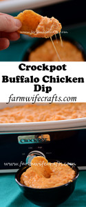 This crockpot Buffalo Chicken Dip is a crowd pleaser and can be made in the crockpot.