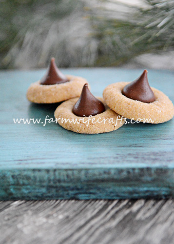 These peanut butter kisses are an easy and traditional Christmas cookie.