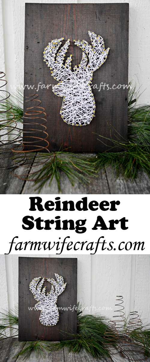 Add some simplicity to your holiday decor with this Reindeer String Art. String art is simple and so fun!