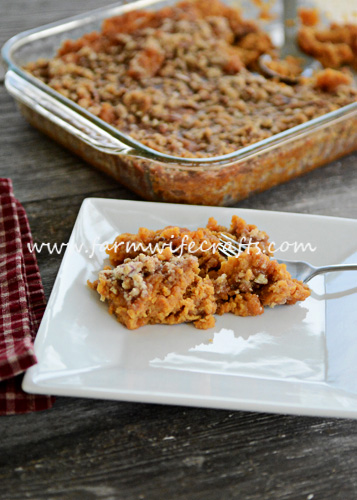 Sweet Potato Casserole - The Farmwife Crafts