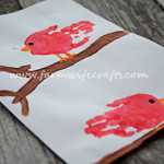 Red Cardinal Handprint Craft