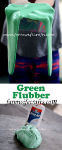 Easy to make green flubber provides hours of entertainment.