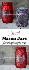 These simply heart mason jars are easy to make and are a great addition to your Valentine's decor our make great gifts!