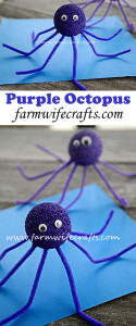 these purple octopuses are great for an ocean themed craft or school project.
