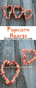 These popcorn hearts are a fun and unique way to decorate for Valentine's Day.