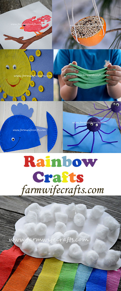 7 Rainbow crafts. Fun and easy to make rainbow themed crafts for St. Patrick's Day or any day of the year!