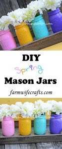 Easy to make DIY spring mason jars will brighten up any home.