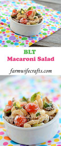 This BLT macaroni salad is delicious and perfect for summer cookouts or any other time of the year.