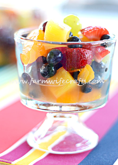 This Marinated Fresh Fruit Salad is the perfect summer time treat.