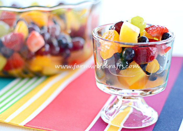 This Marinated Fresh Fruit Salad is the perfect summer time treat.