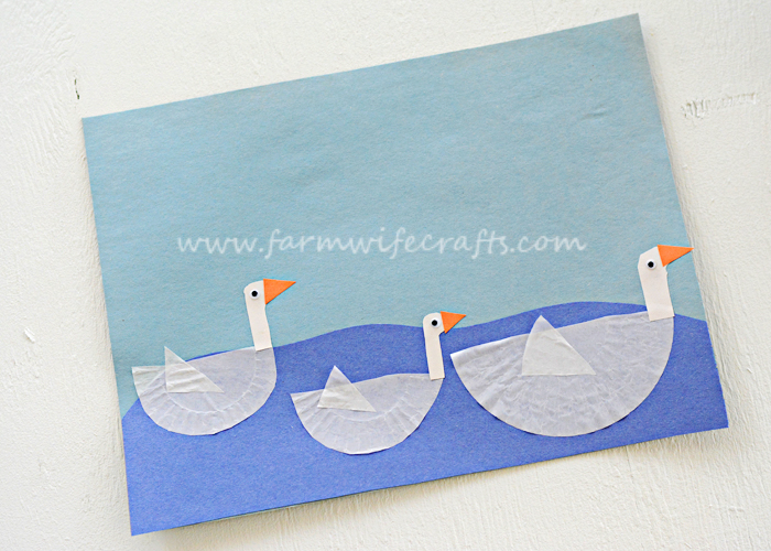 Paddling of Ducks! Folded Paper Duck and Ducklings Craft
