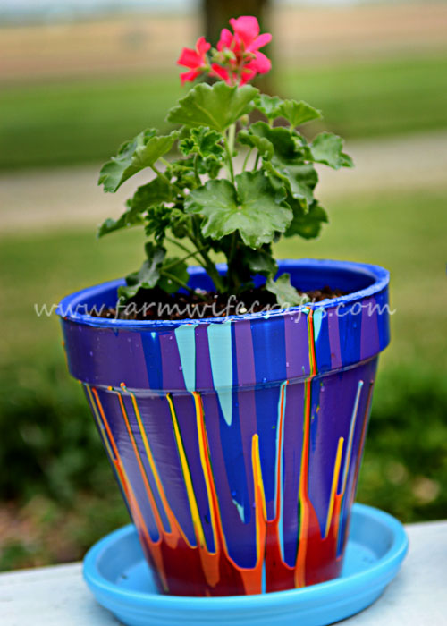 painted flower pots