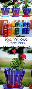 These Rainbow flower pots are the perfect gift for Mother's Day or just because. Easy to make and sure to put a smile on anyone's face!