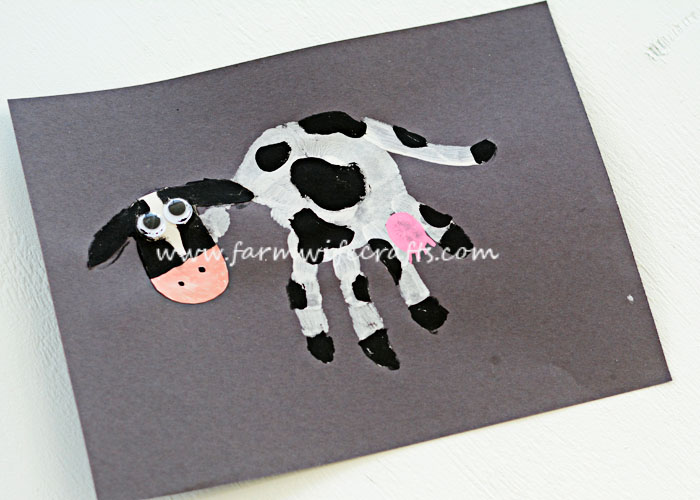 Handprint Dairy Cow Craft - The Farmwife Crafts