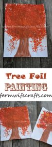 This tree foil painting is an easy and fun fall craft for kids, and adults, that brings the fall colors to life.