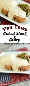 It's winter and if you are like me, you are looking for the ultimate comfort food. Possibly one that reminds you of your childhood? This Pan-Fried Cubed Steak and Gravy recipe screams comfort food!