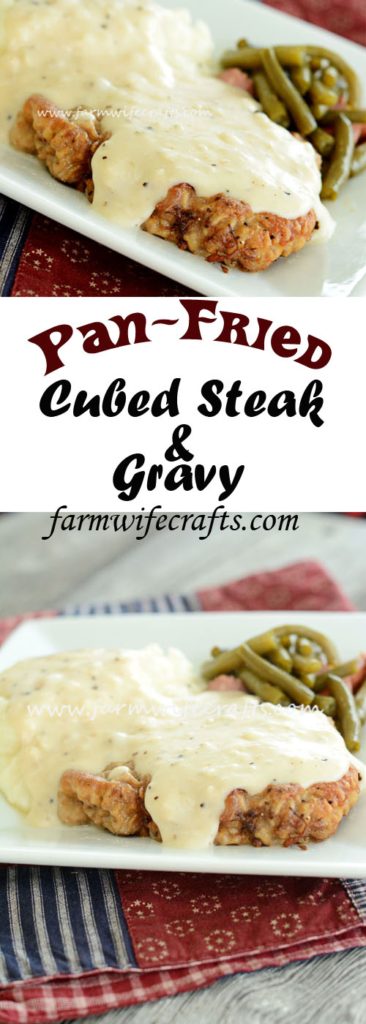 It's winter and if you are like me, you are looking for the ultimate comfort food. Possibly one that reminds you of your childhood? This Pan-Fried Cubed Steak and Gravy recipe screams comfort food!