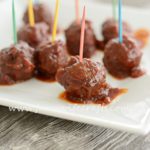 Sweet and Spicy Meatballs  {An Easy Crockpot Appetizer}