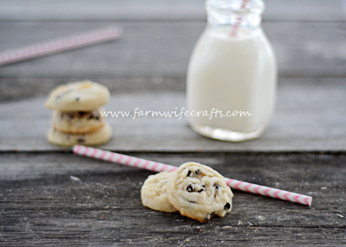 Who doesn't love a good chocolate chip cookie?  Maybe warm with a glass of ice cold milk?  If you are one of those people then you HAVE  to try this recipe for these delicious Chocolate Chip Shortbread Cookies!