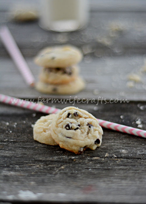 Who doesn't love a good chocolate chip cookie?Â  Maybe warm with a glass of ice cold milk?Â  If you are one of those people then you HAVEÂ  to try this recipe for these delicious Chocolate Chip Shortbread Cookies!