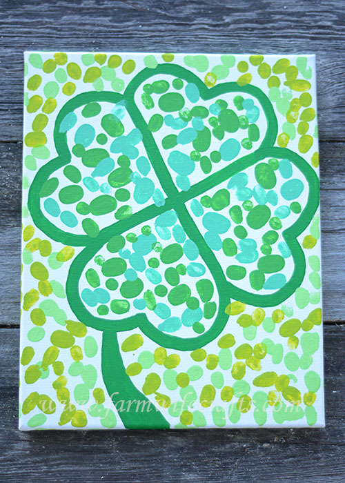 Are you looking for a craft to make with your kids this St. Patrick's Day that you can enjoy year after year. This Fingerprint Four Leaf Clover Canvas is just the thing, plus it will look adorable hanging on your wall.