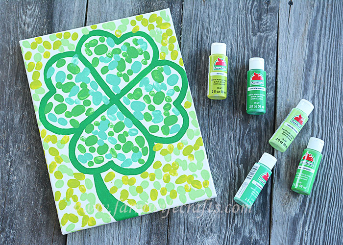 Are you looking for a craft to make with your kids this St. Patrick's Day that you can enjoy year after year. This Fingerprint Four Leaf Clover Canvas is just the thing, plus it will look adorable hanging on your wall.