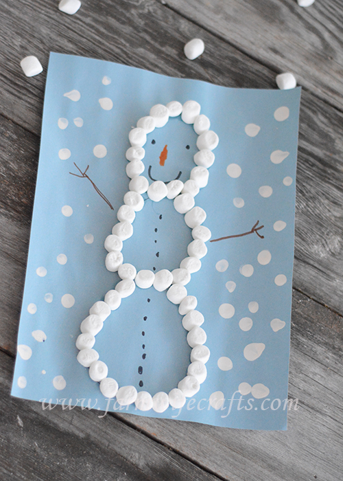 Quick and Easy Marshmallow Snowman Craft for Kids