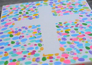 Are you looking for an easy Easter craft to make with your kids that you can enjoy for years?  This Easter Fingerprint Canvas might be the perfect craft!