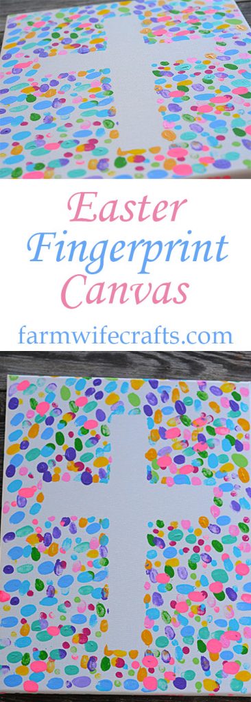 Are you looking for an easy Easter craft to make with your kids that you can enjoy for years?  This Easter Fingerprint Canvas might be the perfect craft!