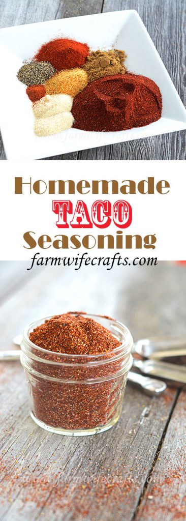 This homemade taco seasoning is a great way to always have the most important ingredient on hand at all times.
