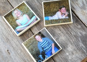 These Easy DIY Photo Coasters would make the perfect Mother's Day gift!