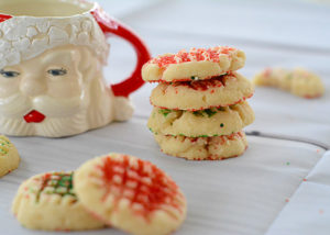 These Whipped Shortbread Christmas Cookies are fun to make and decorate for the season!