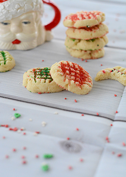 These Whipped Shortbread Christmas Cookies are fun to make and decorate for the season!