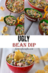 Do you love appetizers?  Do you love watching football?  How about eating while watching football, or any sport really?  Well, this Ugly Bean Dip definitely needs to be added to your next game day menu