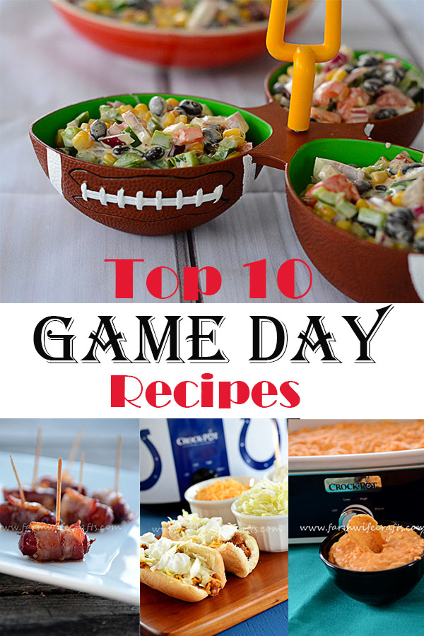 I hear there's a big game coming up soon! Whether you are hosting a party, attending a party, or just relaxing at home while watching the big game (like us!), you might be wondering what to munch on while watching the commercials....I mean game:) I have compiled my top 10 game day recipes to help ease the planning process a bit for you!