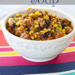 Are you all surviving winter? Actually, we've been fortunate and have had a pretty mild winter so far and Punxsutawney Phil didn't see his shadow the other day, so I guess we only have 6 more weeks until Spring, right?! Well, here's a delicious recipe for Taco Soup to help you get through the days until Spring arrives!