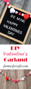 Valentine's Day is right around the corner.  I love decorating for Valentine's Day.  I don't have a lot of decorations, but what I do have, are pretty simple and the pop of color definitely brightens up the drab winter days.  This DIY Valentine's Garland is a perfect addition to our decor!